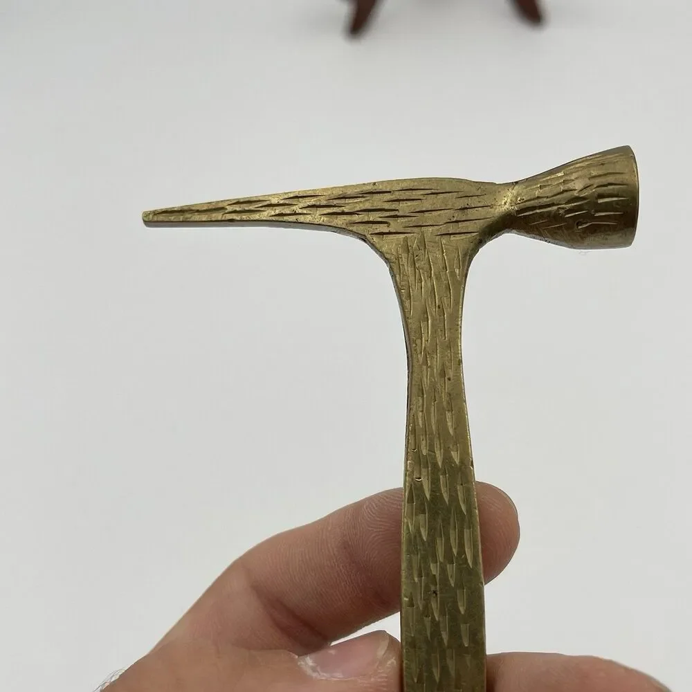 Vintage Etched Brass Hammer Ice Chipper Bottle Opener Sarna Brass Made In India